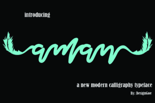Aman Typeface: Whimsical Script Handwritten Fonts for Crafters
