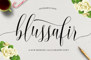 Blussafir Script: A Modern Calligraphy Typeface for Editorial Design
