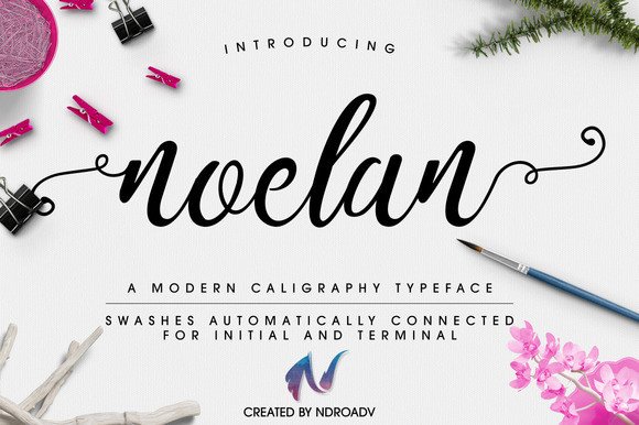 Noelan: A Modern Script Handwritten Font for Digital Branding