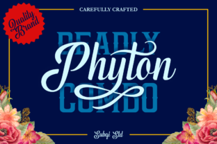 Phyton Script Handwritten Fonts for Vintage Modern Craft Designs