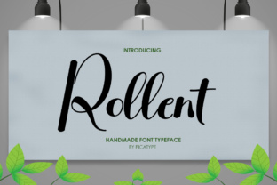 Rollent Typeface: Organic Hand-Painted Script for Crafters