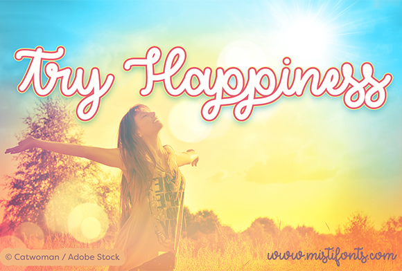 Try Happiness: The Stylish Script Font for Polished Brand Identity
