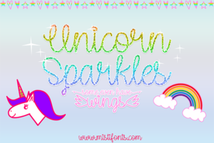 Unicorn Sparkles: A Magical Script Handwritten Font for Creative Projects